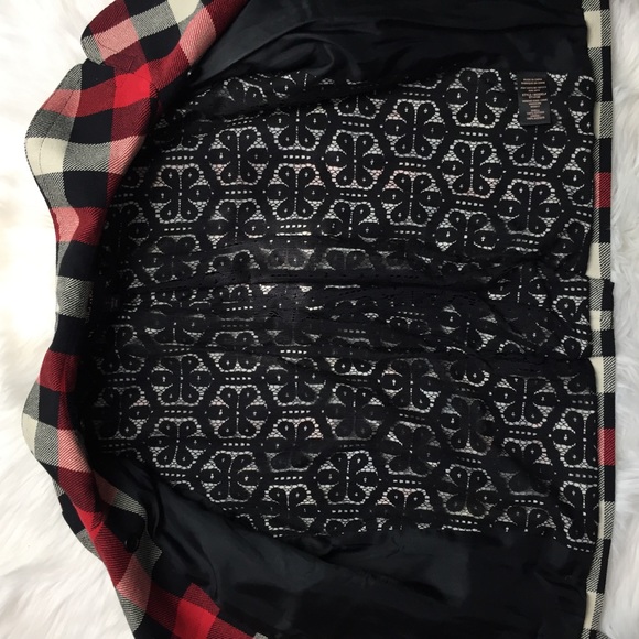 Plaid Cropped Blazer Jacket - Picture 4 of 7